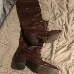 Frye brown knee high boot size 8.5